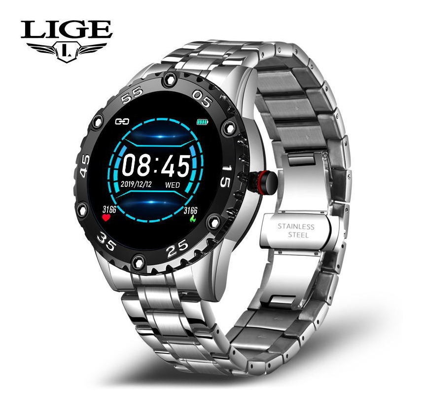 Relógio Lige Steel Band Multifuncional, Lazer, Esportes, Mod - Imagem 4