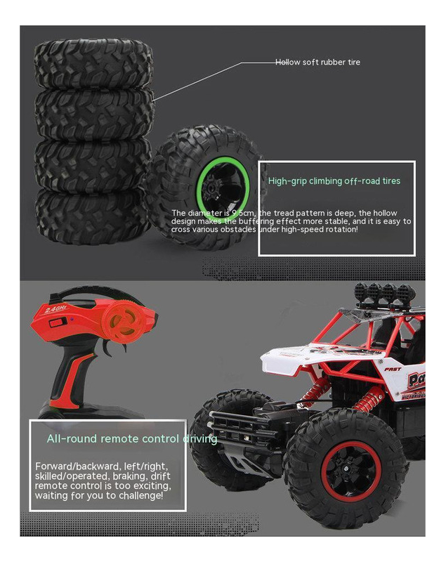 Drift Buggy Menino Recarregável Carro De Brinquedo 37 Cm - Imagem 4