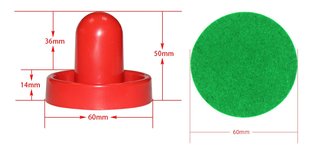 Equipamentos Para Mesas De Air Hockey Pás De Air Vermelho - Imagem 9
