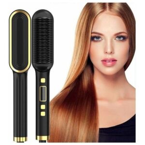 Escova De Alisamento De Cabelo Anion 2 Em 1 Basiqe Sleek Gol