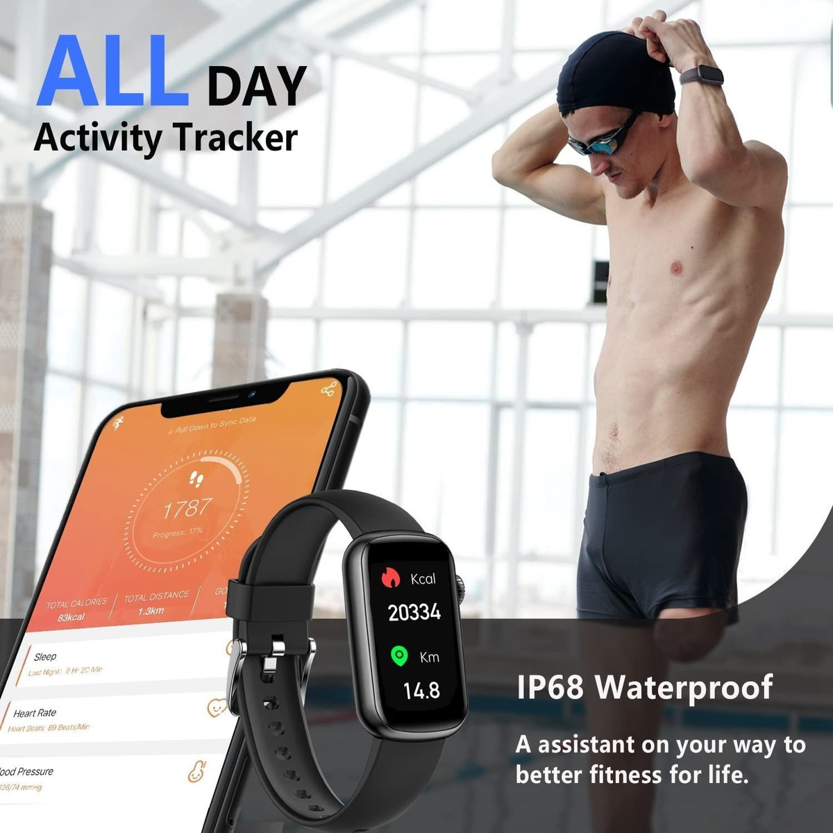 Fitness Tracker Smart Watch Spo2 Para Telefones Android E Io - Imagem 6