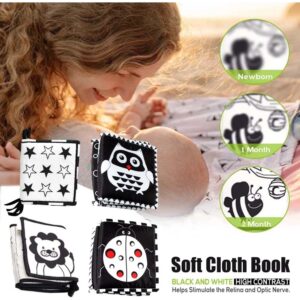 4pcs Montessori Sensory Toy Livro De Pano Macio Para Recém-n
