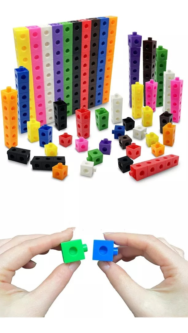 Number Blocks Mathlink Cubes100pcs +enviar Adesivos - Imagem 4