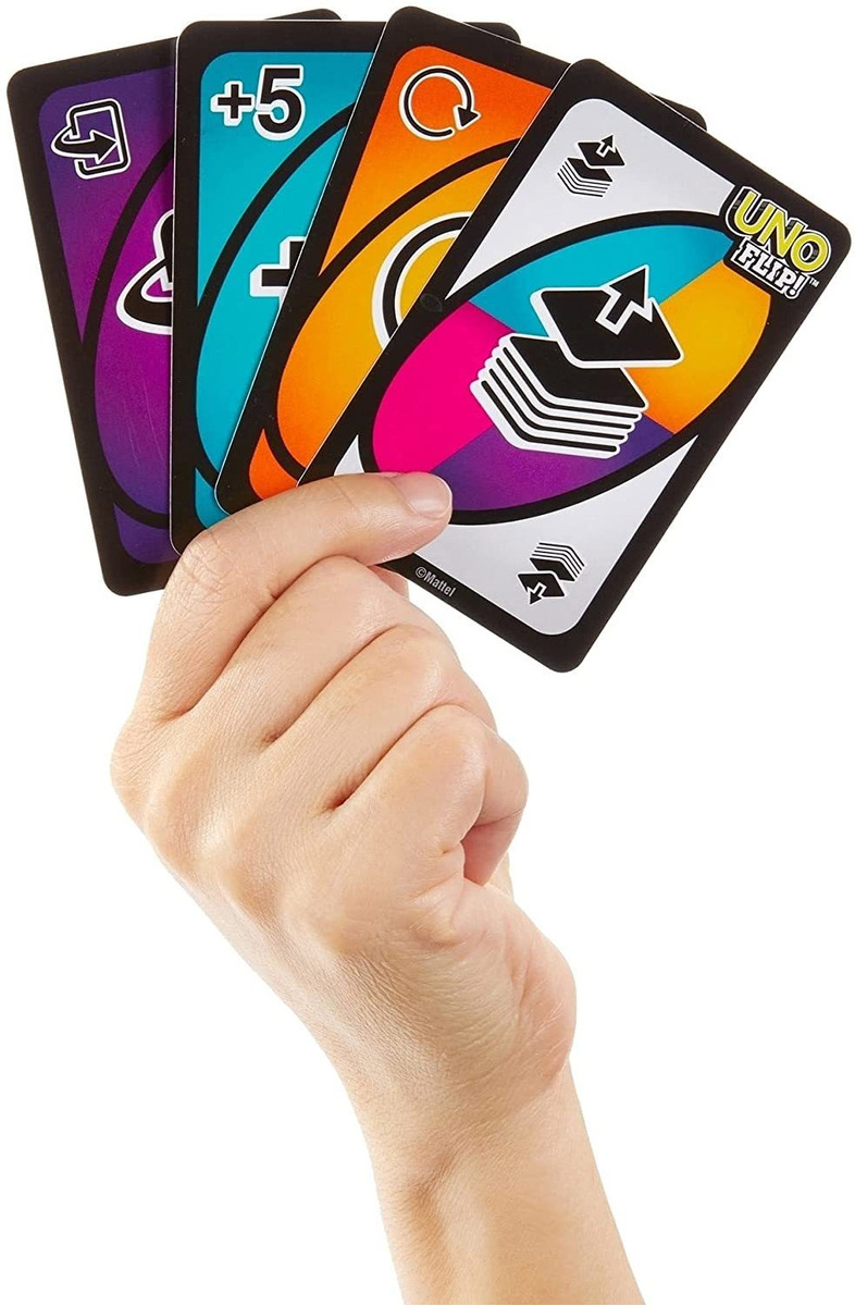 Jogo De Cartas Da Família Uno Flip Com 112 Cartas Em Uma Lat - Imagem 2