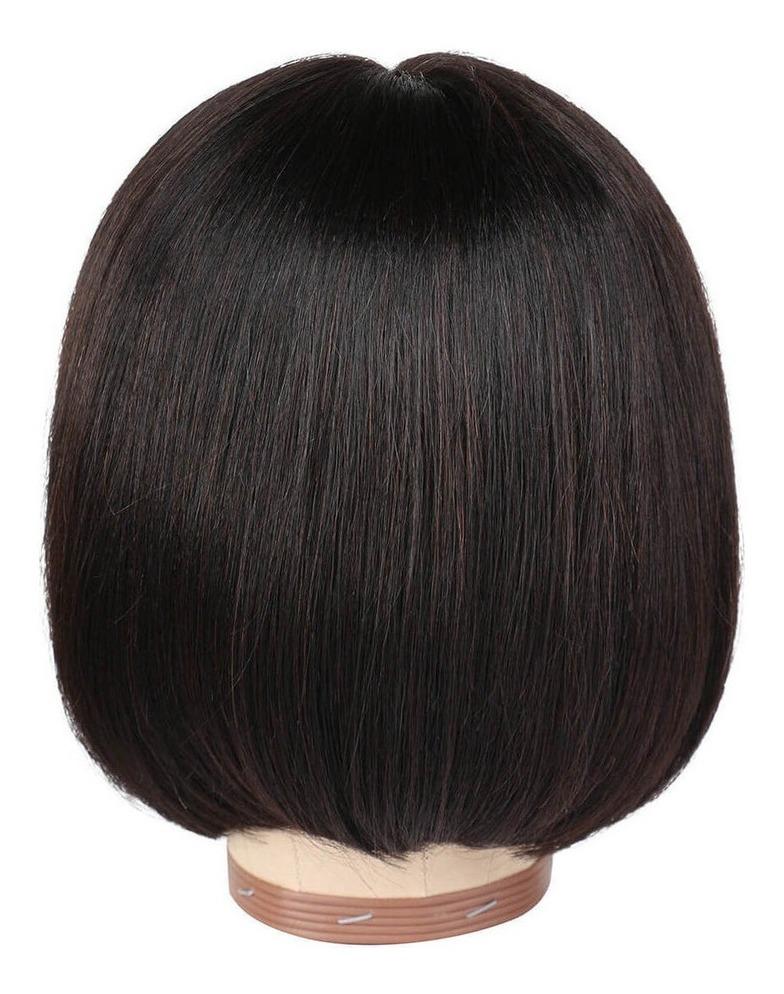 Peruca Artificial Cabelo Humano Curto Bob Suave 25-28cm - Imagem 5