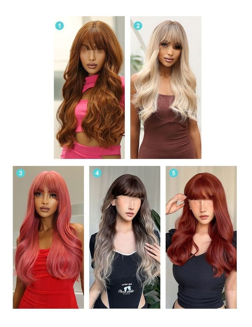 Peruca De Cabelo Longo Encaracolado, Cosplay Feminina, Resis - Imagem 2