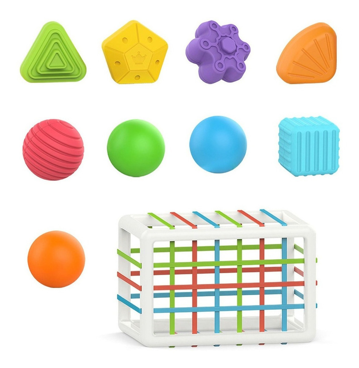 Cubo Sensorial De Habilidades Motoras Montessori Toy - Imagem 10