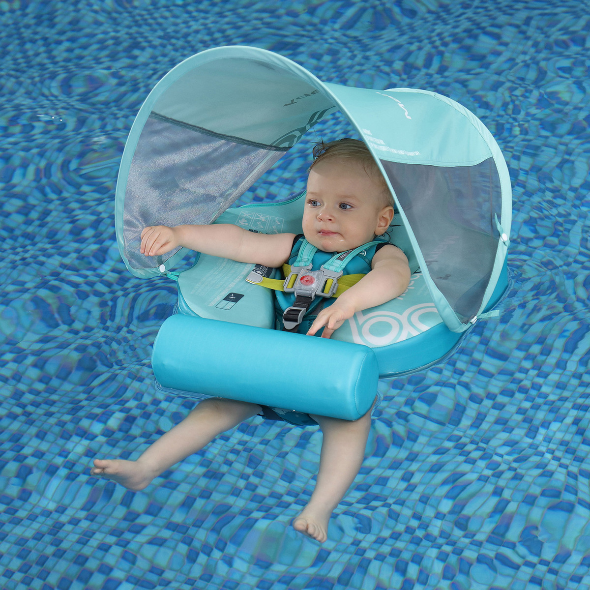 Baby Swim Float Não Inflável Soft With Sun Canopy Blue - Imagem 6