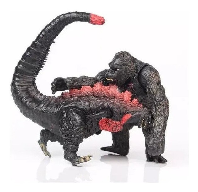 8 Peças De Boneca De Dinossauro Godzilla King Kong De 2ª Ger - Imagem 7