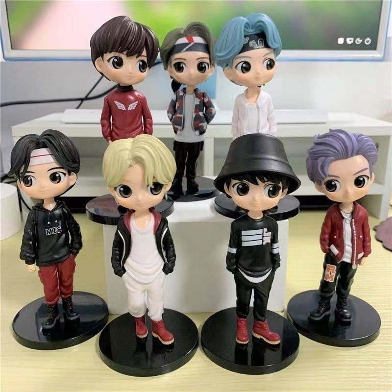 7 Unidades/conjunto Bangtan Boys Groups Action Figures Bts T - Imagem 4