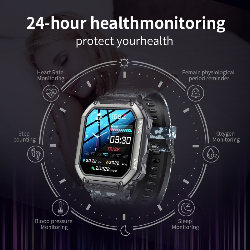 Relógio Esportivo Lige Bluetooth Call Masculino Militar Smar - Imagem 11