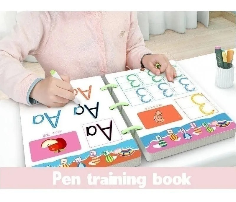 1pc Alfabetização Infantil Livro Cartilha De Contornos - Imagem 4