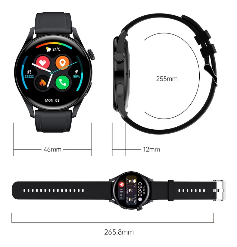Temperatura Corporal Do Smartwatch Esportivo Lemfo - Imagem 10