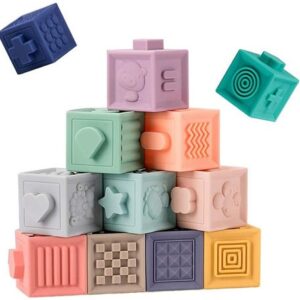 Blocos De Construção Do Brinquedo Do Bebê De Silicone 12pcs