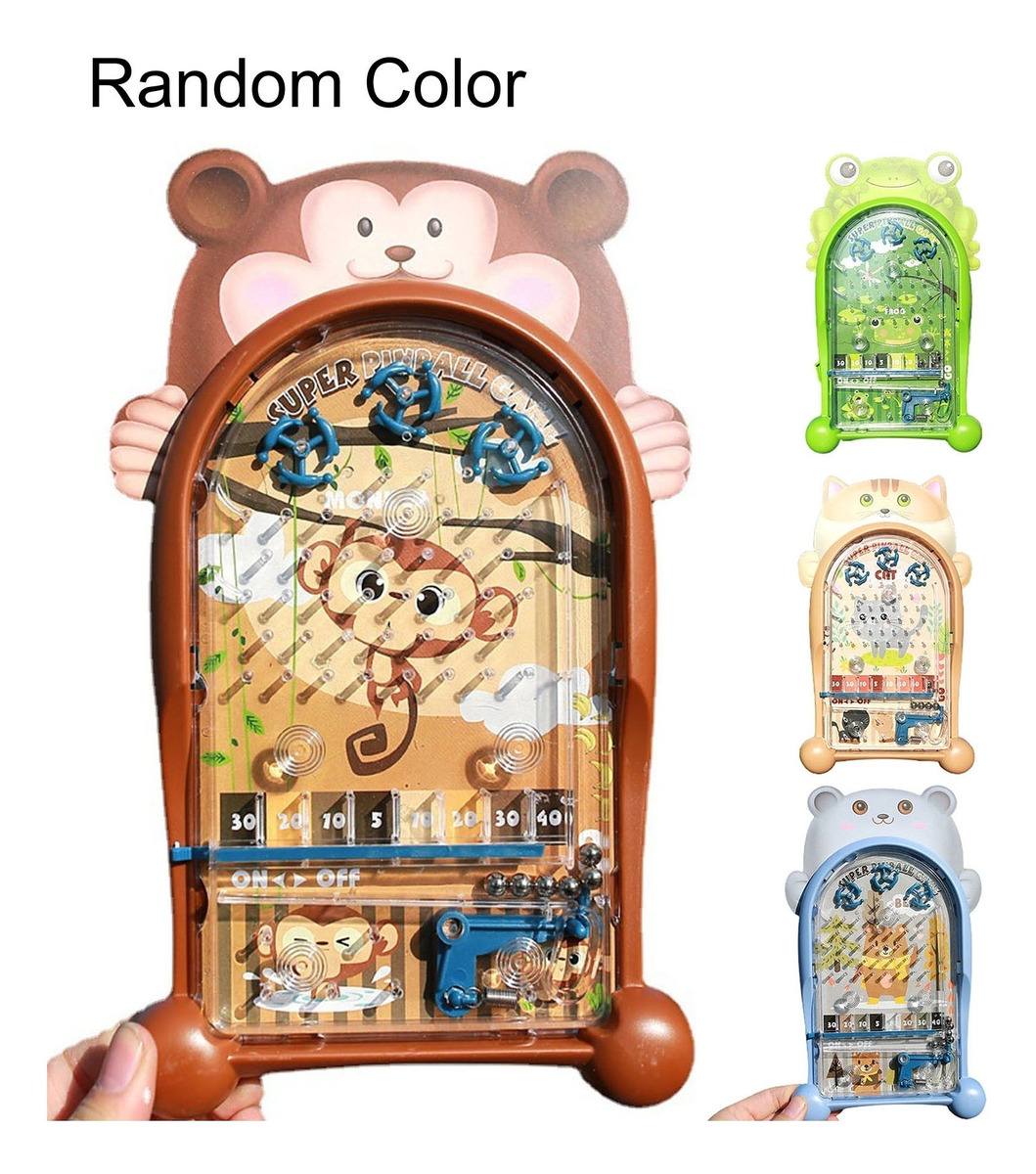 Útil Jogo De Mini Pinball Portátil De Desenho Animado Animal