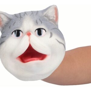 Brinquedo Infantil Realista Gato Bonito Fantoche De Mão Alta