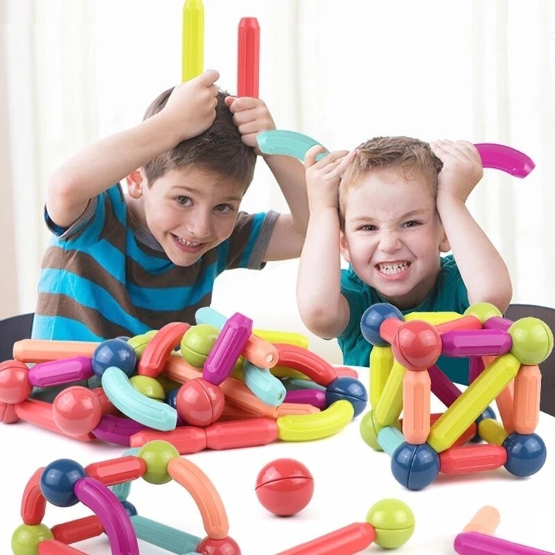 Magnetic Stick Building Blocks Jogo Ímãs Conjunto Infantil - Imagem 7