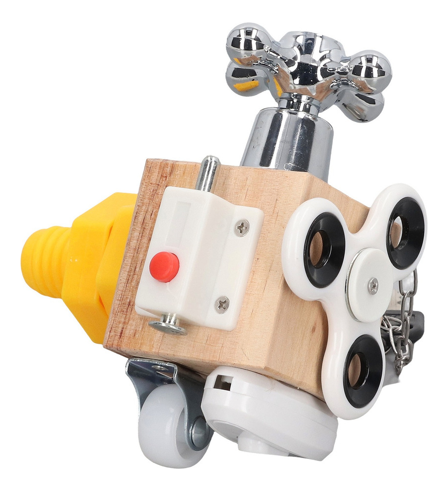 Cubo De Atividades De Madeira Busy Cube Sensory Busy Boards - Imagem 2