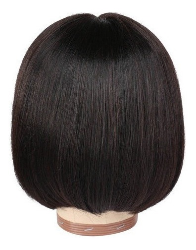 Peruca Cabelo Humano Curto Bob Suave 25-28cm #1b - Imagem 4
