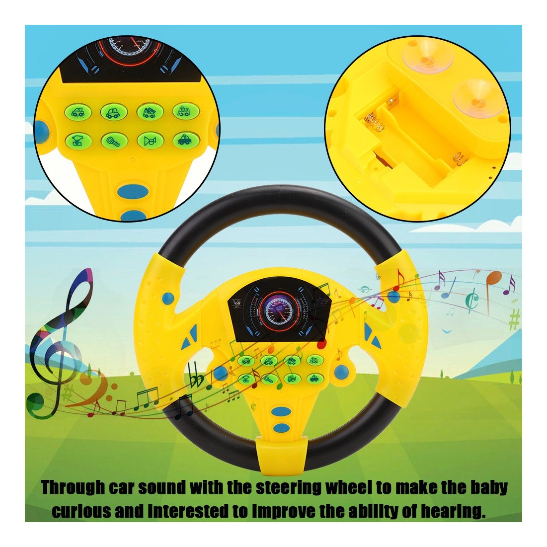 Baby Educational Copilot Volante Música Crianças - Imagem 10