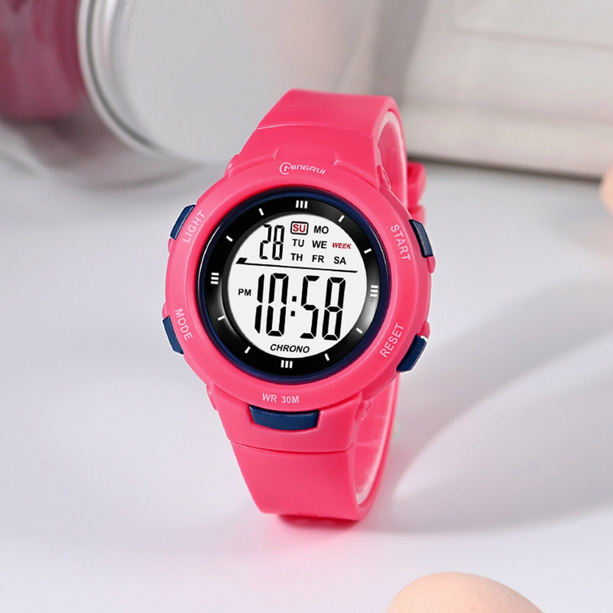 Meninos Girls Digital Watch Electro Impermeável Ao Ar Livre - Imagem 55