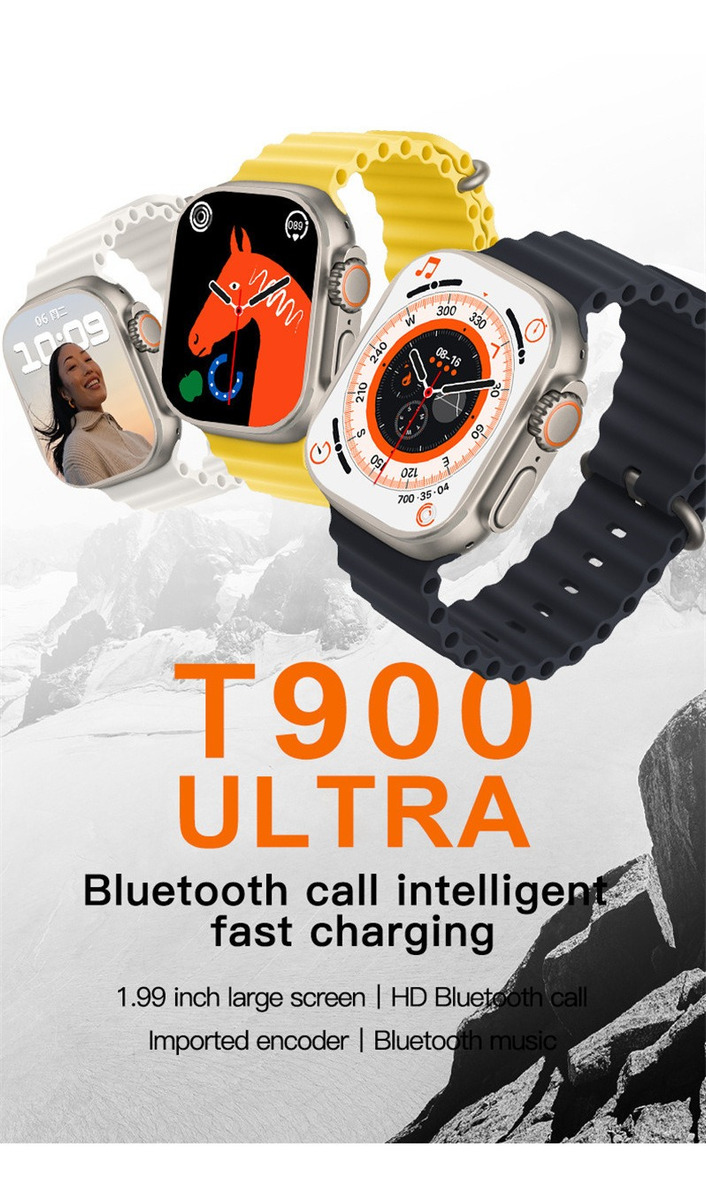 3pcs Smartwatch T900 Pulseira De Relógio T900ultra3pcs - Imagem 2