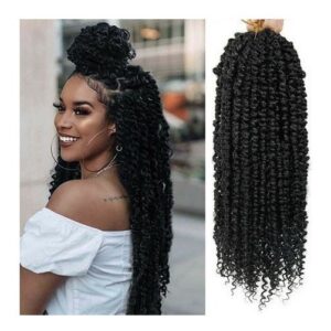 Aplique Cabelo Com Cachos Em Crochê De Ondas De Agua 3 Pcs