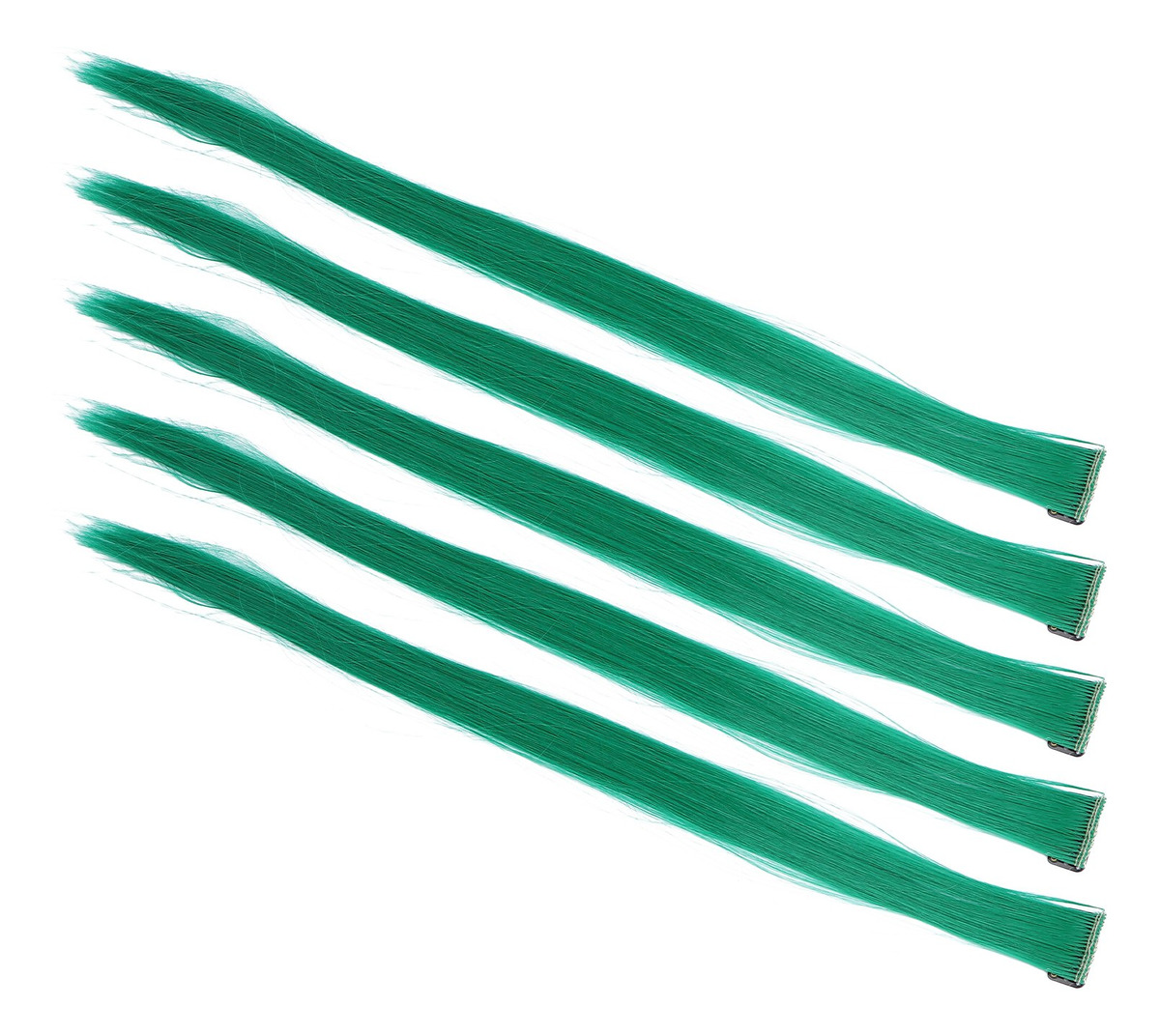 5pcs Grampo De Peruca Reta Cor Brilhante Cabelo De 21,65 Pol - Imagem 8