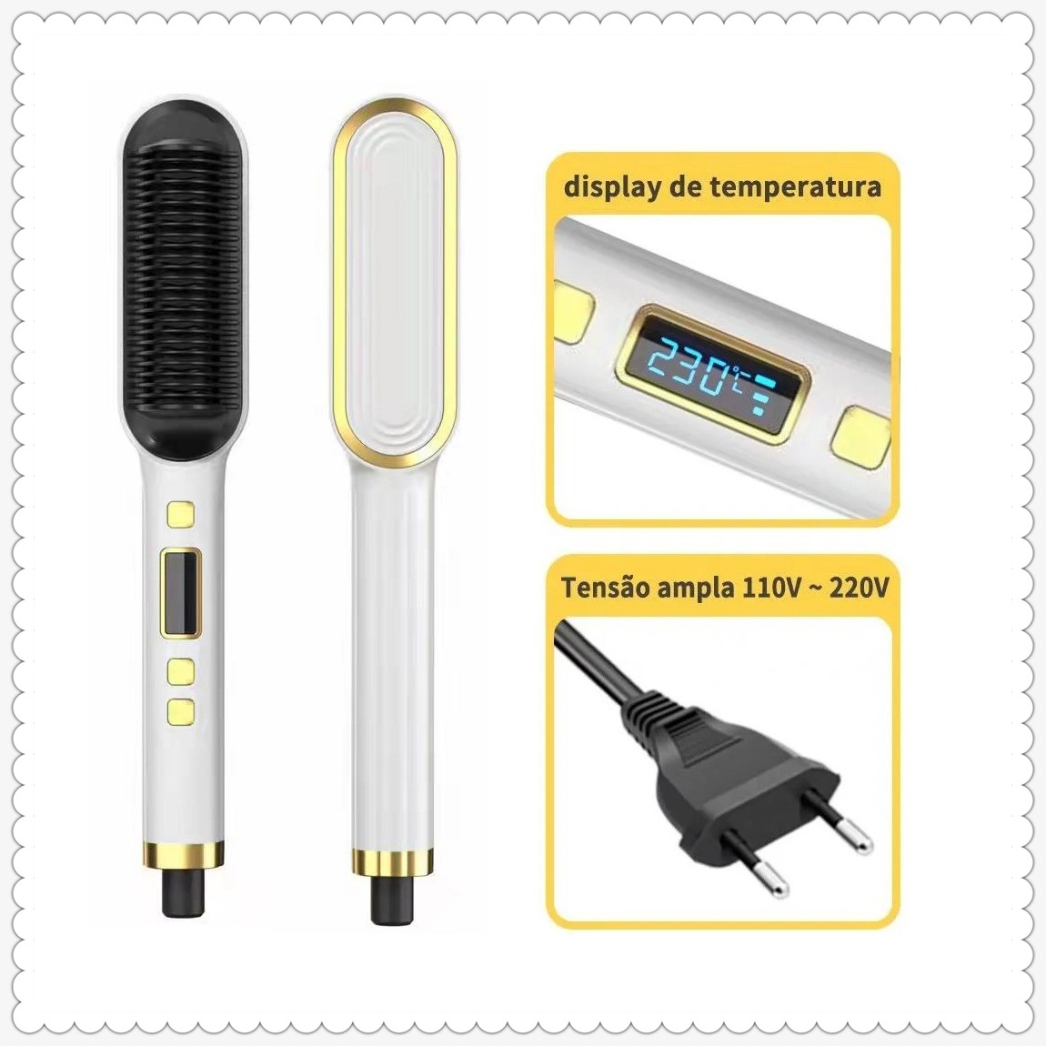Alisa Brush 110v/220v Pincel Pode Ajustar A Temperatura - Imagem 13