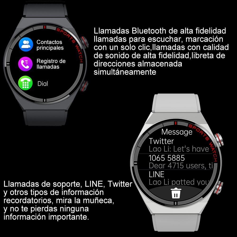 Novo Smartwatch Bluetooth Call, Moderno, Masculino, - Imagem 18