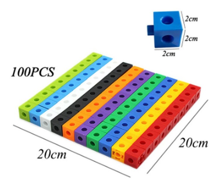 Cubo Matemático De Blocos De Construção Educacional Infantil - Imagem 5