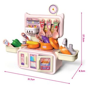Cozinha Infantil Menina Completa Fogão Pia Rosa