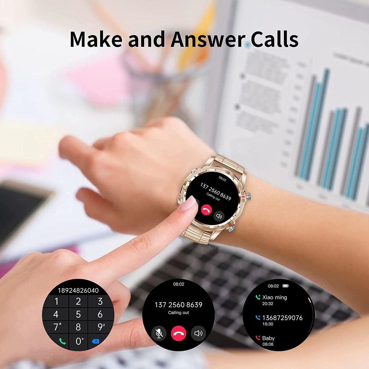 Rastreador De Fitness Smart Watch (faça/resposta Chamada) Pa - Imagem 20