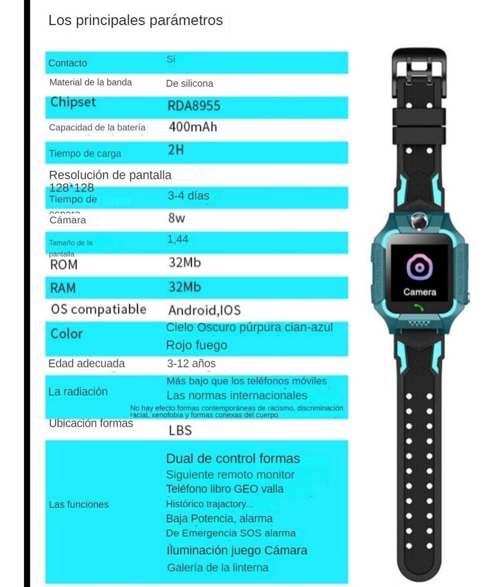 Smartwatch Infantil Com Câmera Rotativa Permeável - Imagem 2