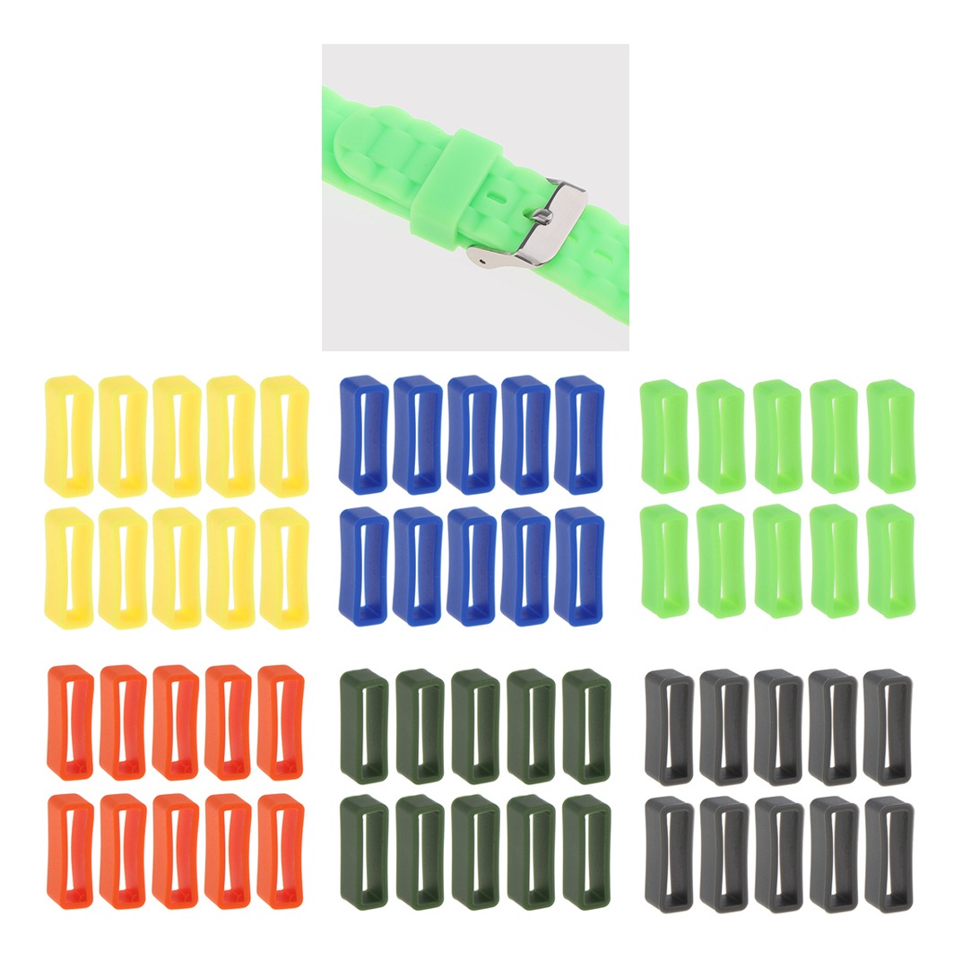 Presilhas De Pulseira De Borracha De Relógio Verde Escuro - Imagem 7