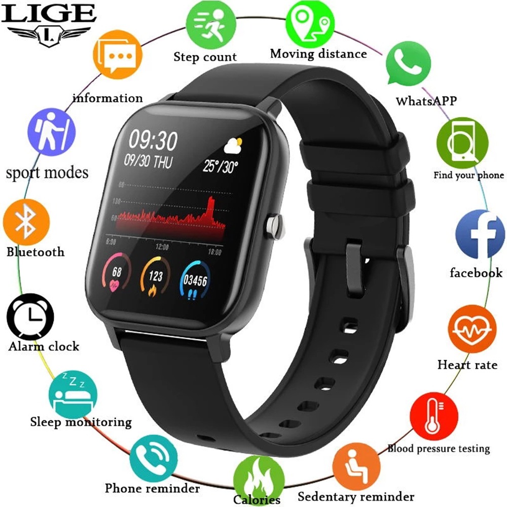 Lige Smartwatch Esportes À Prova D'água Smartwatch