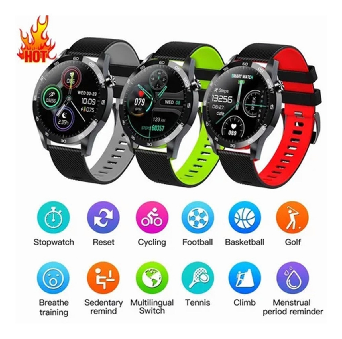 Smartwatch Masculino E Feminino F22l Para Xiaomi Hu - Imagem 2