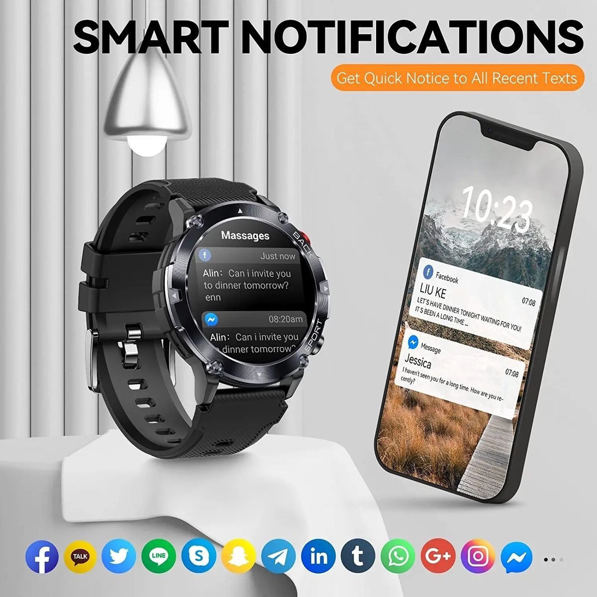 Smartwatch Para Homens Bluetooth Call - Imagem 6