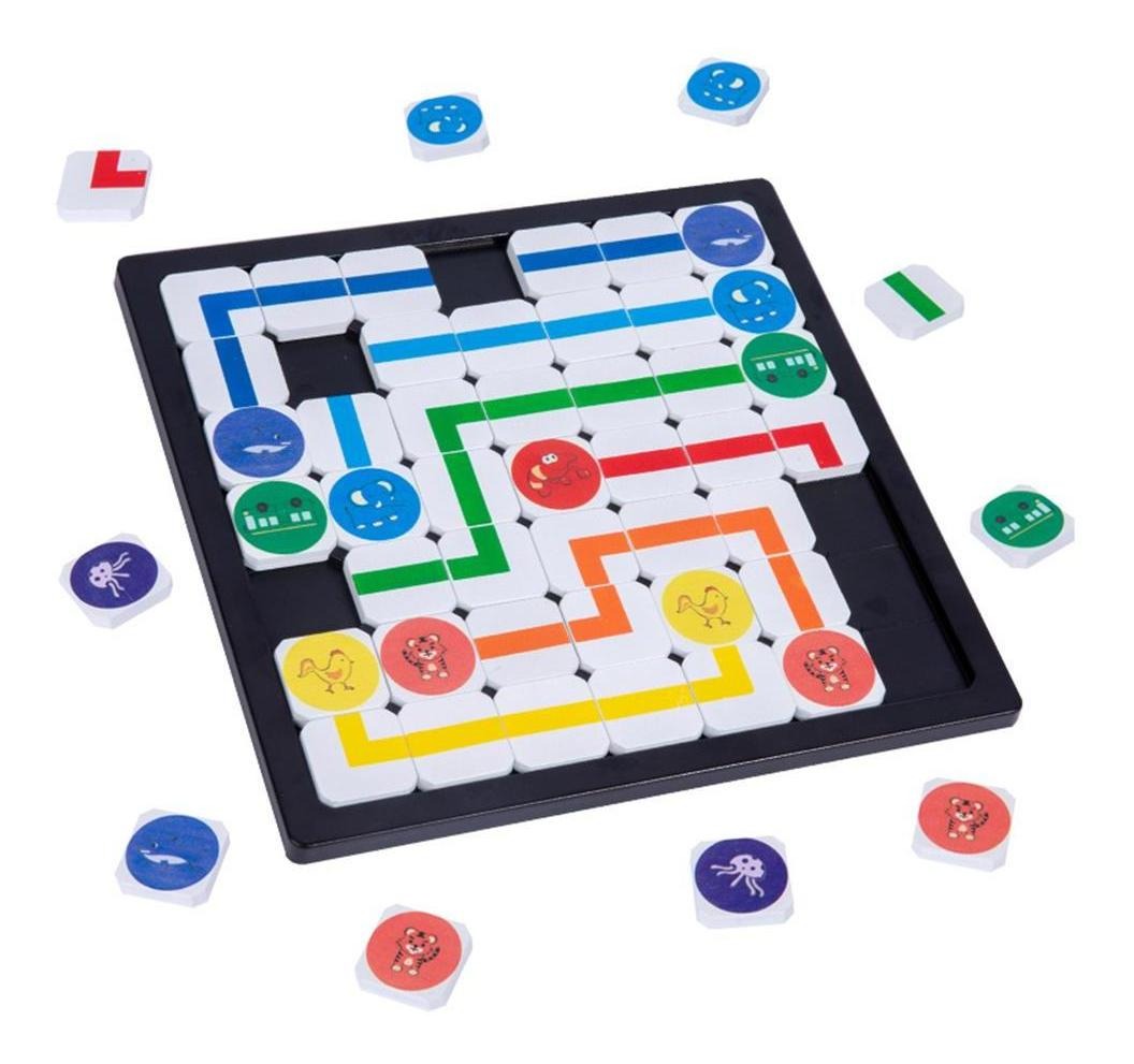 Jogo De Correspondência De Rota De Madeira Brinquedos De - Imagem 11