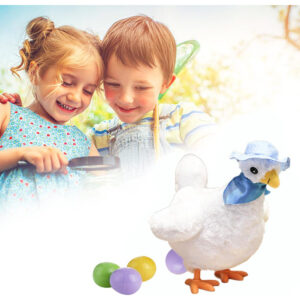Brinquedo De Pelúcia Eletrônico Infantil Galinha Poedeira