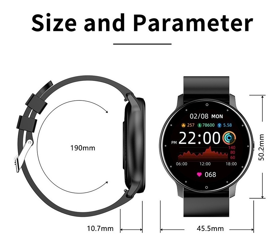 Smartwatch Zl02d Tela De Toque Total Smartwatch - Imagem 6