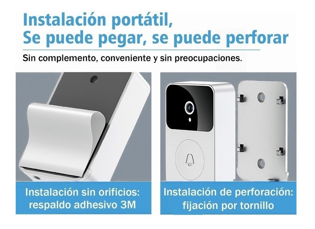 Câmera De Campainha Video Sem Fio Wifi, Visão Noturna De Cam - Imagem 6
