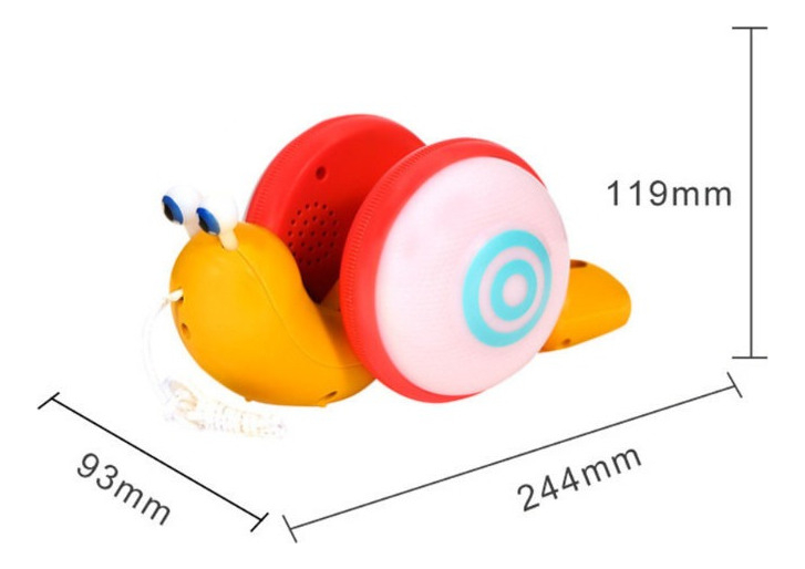 Brinquedo De Caracol De Corda Infantil Com Luz E Música - Imagem 2