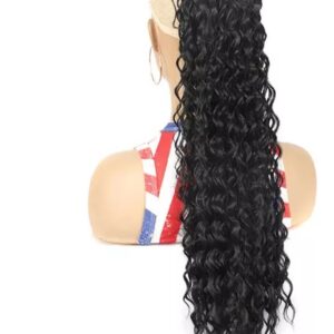 Peruca De Cabelo Sintético Natural Com Onda De Água De 60cm
