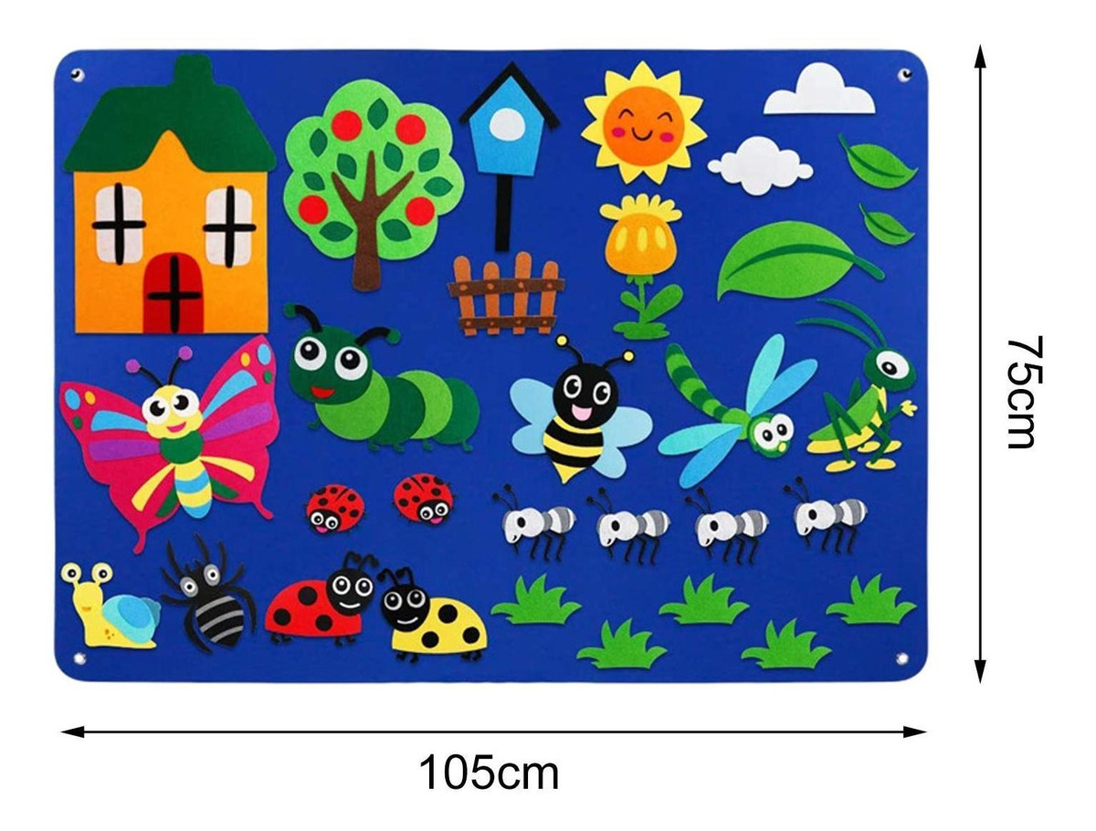 De Tabuleiro De Feltro Montessori Diy Tabuleiros De Feltro - Imagem 18