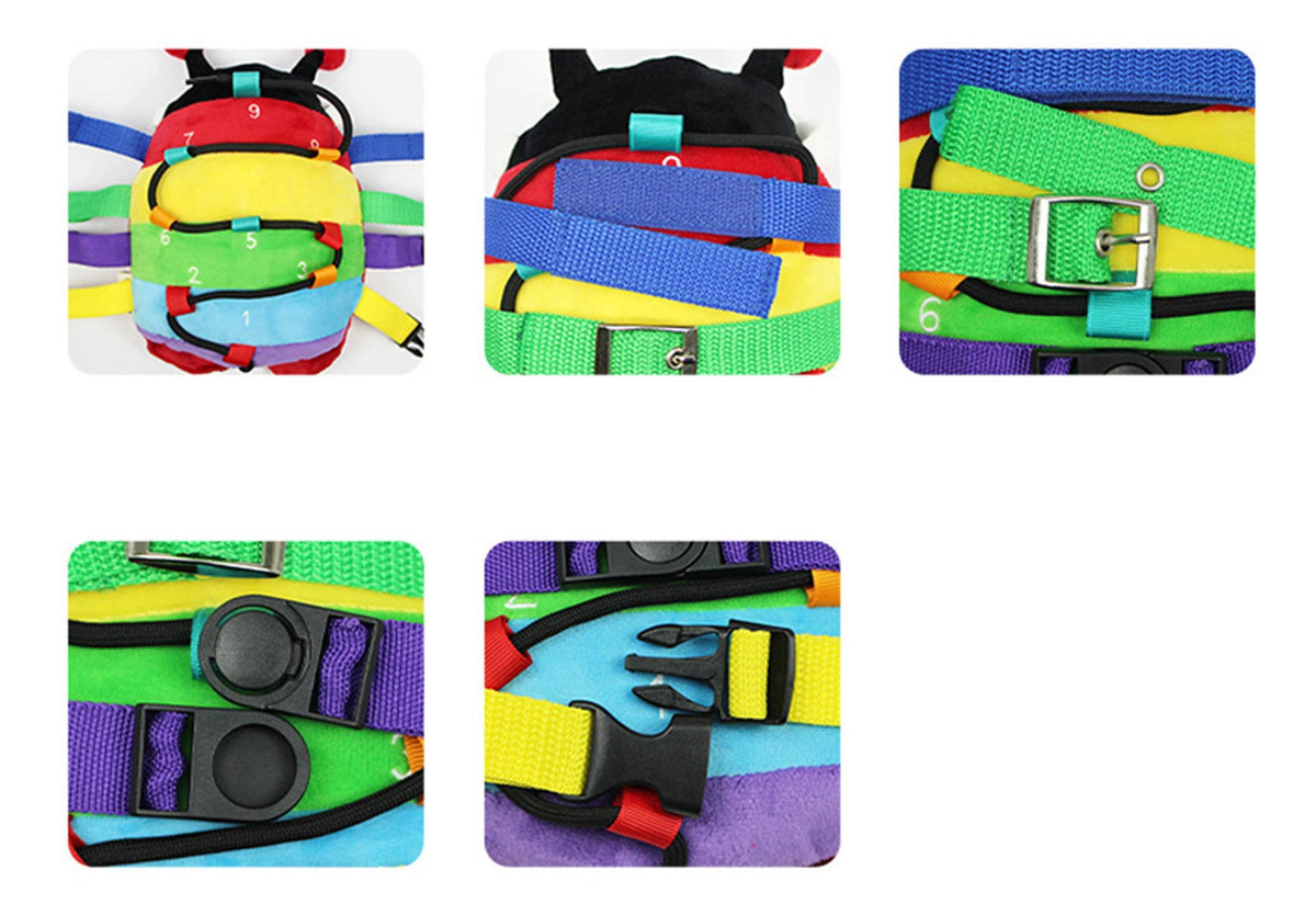 Fivela Sensorial De Pelúcia Aprendizagem Brinquedo Zipper - Imagem 6