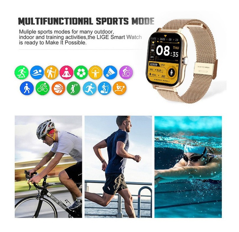 Smartwatch À Prova D'água Para Mulheres Relógio Esportivo - Imagem 5