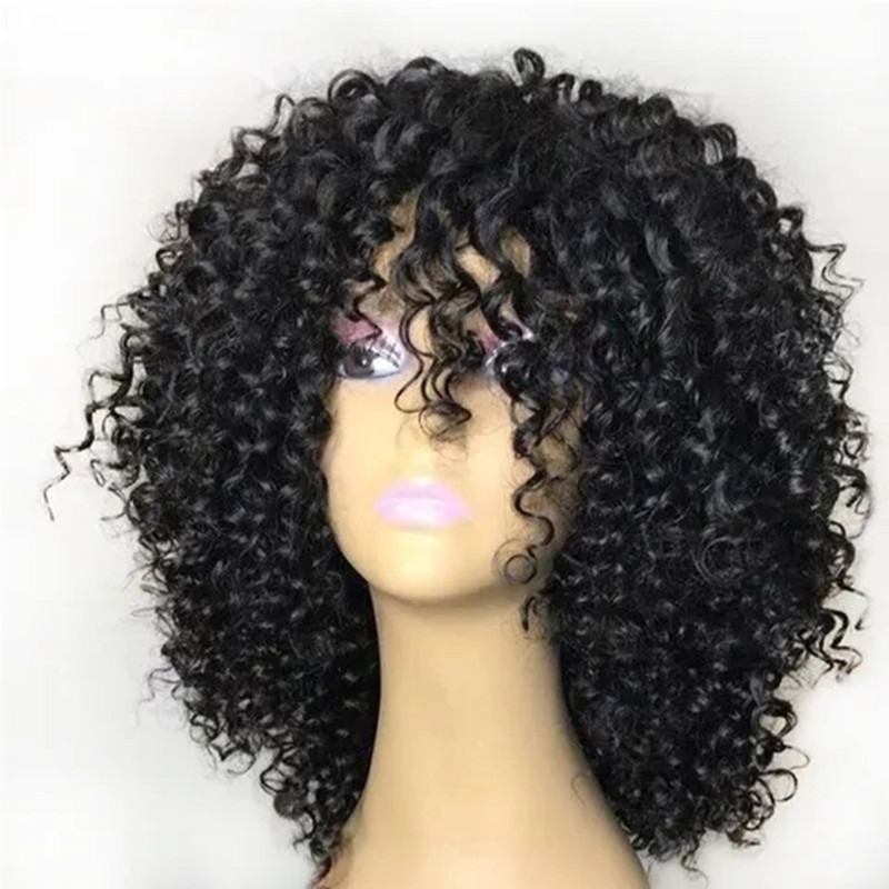 Brasileiro Onda Grande Perucas De Cabelo Curto Encaracolado - Imagem 3