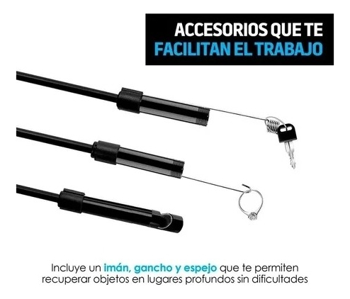 Endoscópio Câmera Otg Android 10m Cabo Usb Led - Imagem 3