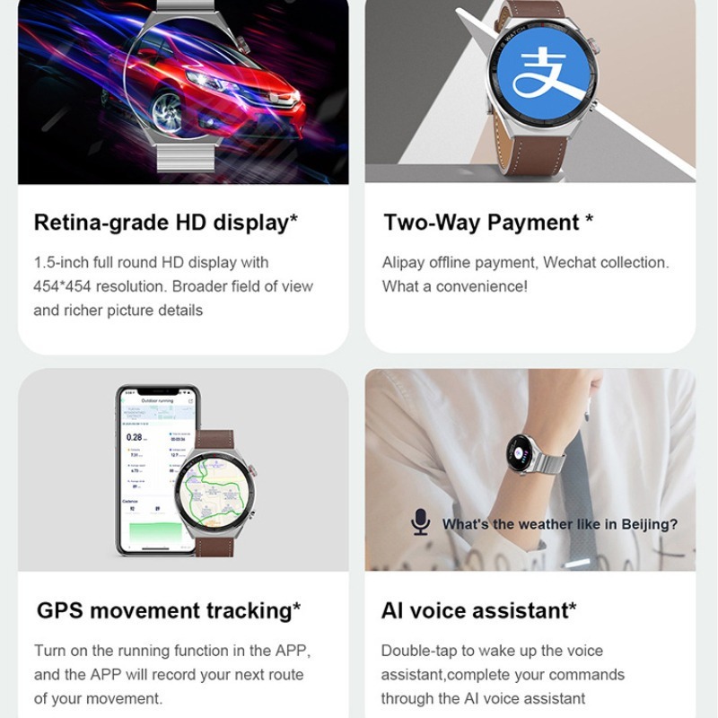 Smartwatch À Prova D'água Lemfo Mate Bluetooth - Imagem 2